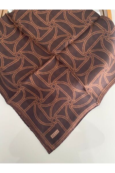 Belli Lattice Pattern Twill Silk Scarf