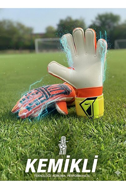 UFKSTORE Kaleci Eldiveni Bilek Bandajlı Kemikli Kaleci Eldiveni