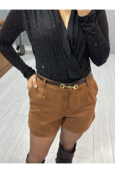 Bak'ap Μίνι σορτς από σουέτ με ζώνη Premium