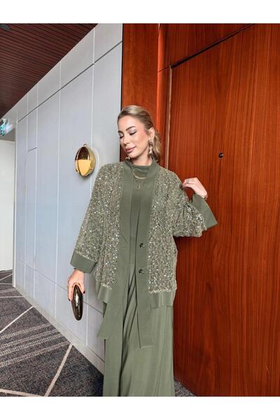 QASHE Sequin Trouser Suit 6492