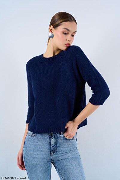 cemo Crew Neck Raglan Sleeve Knit Sweater