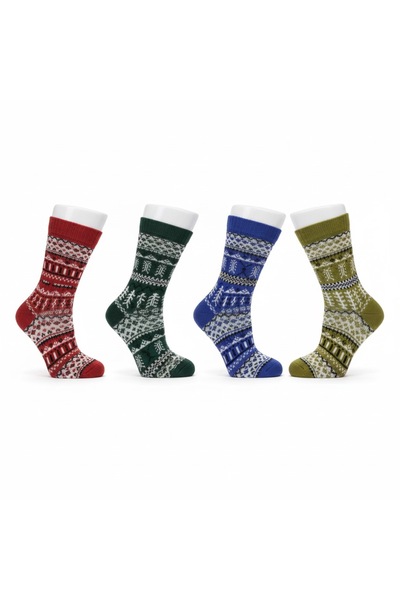 CUBBUX Женски 4 чифта вътрешни кърпи Зимни качествени чорапи