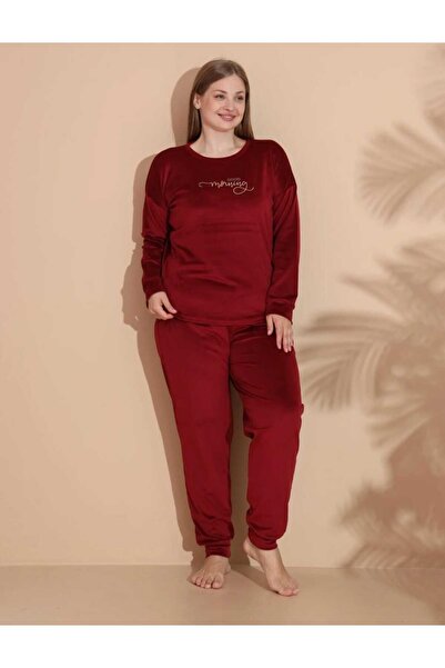 Estiva Flexible Velvet Plus Size Pajama Set