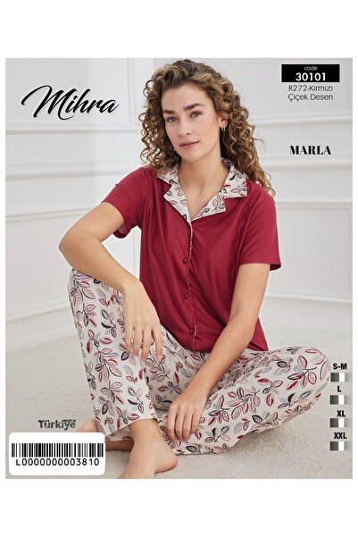 Mihra Marla Короткий рукав, довгий низ, на ґудзиках PJT6301 Піжамний комплект