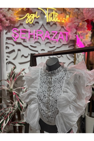 ŞEHRAZAT BUTİK Orchid Sleeveless Design Shirt