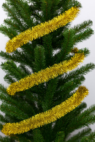 OEM Christmas Gold Tinsel Bushy 6 cm, 190 cm Length – Shiny Christmas Tree Decor