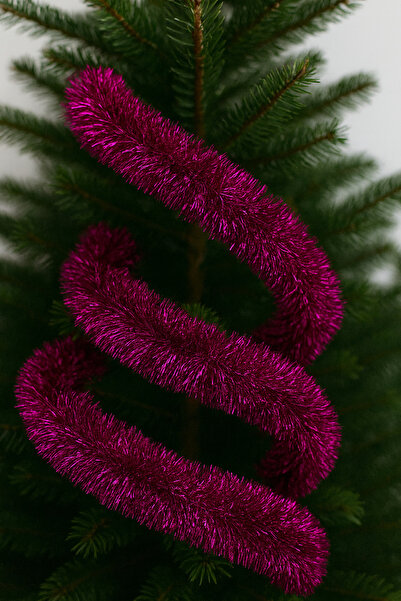 OEM Beteală de Crăciun stufoasă 6 cm, lungime 190 cm – Decor de brad violet s...