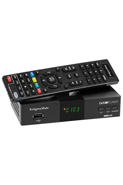 Kruger&Matz Δέκτης τηλεόρασης DVB FHD LED/DTD/T2, PVR, EPG