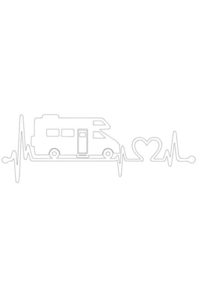Oracal Caravan Lover car sticker, 30cm, white