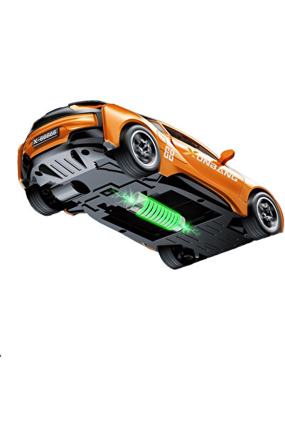 SergadiOnline.ro Remote control sports car with lights and sounds, 20 cm, USB charging, brown