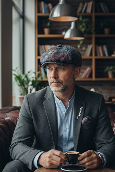 Ritagarcia Erkek Kasket Peaky Blinders Kaşe Kumaş Şapka Kasket