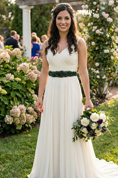 Hayalperest boncuk Crystal Beaded Custom Design Wedding Dress and Evening Dress Belt - Elegant Waist Accessory