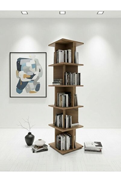 CGN MOBİLYA REGO çok raflı fonksiyonel 360° dönebilen haraketli şık kitaplık ...