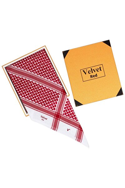 Velvet Men's red and white shemagh