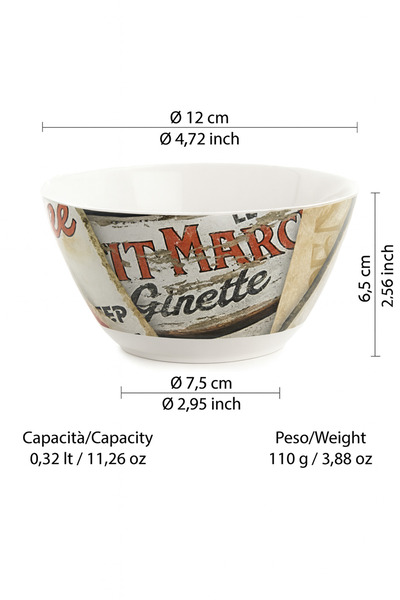 Omada Bowls - PLEXART Bowl d12 cm - Vintage Signs