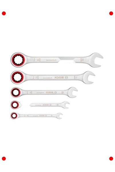 232premiumquality Ratchet Combination Wrench Set - 5 Pieces (8-19mm)