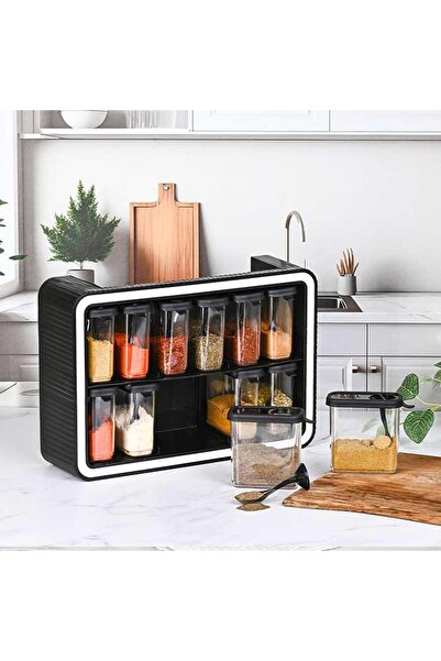 Altabi Style 12-Piece Spice Rack Set – Wall Mountable |   Spice Organizer with Spoon
