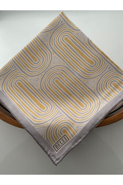 Belli Eșarfă din mătase twill cu model ritmic