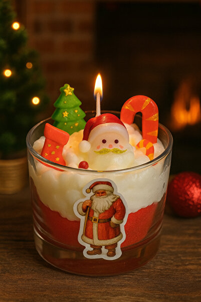 Trend Mum Premium Scented Candle Yeni Yıl Temalı Yılbaşı Mumu , Yılbaşı Kokul...