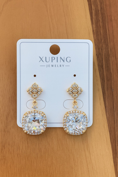 Çelik Xuping Jewerly zirkon taşlı küpe