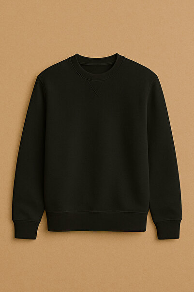 DeFacto 3iplik şardonlu soğuk geçirmez basıc unisex sweatshirt