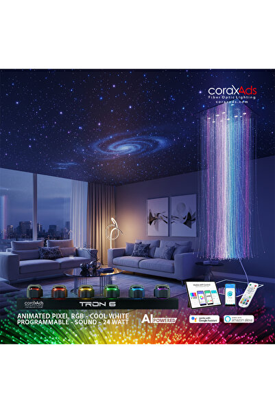 coraxads SALON YILDIZ TAVAN EV KONUT FİBER OPTİK AYDINLATMA KİTİ