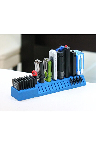 DEMİRHAN3D صندوق تنظيم بطاقات USB وSD - صندوق تخزين محمول 15 سم - منظم بلاستي...