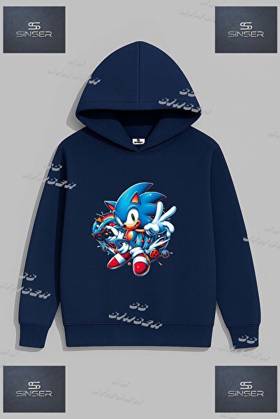 SS SİNSER Hanorac unisex cu imprimeu „SONIC GAME CONSOLE”