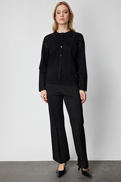 KATREGİYİM On Fashion Stone Patterned Knitwear Cardigan