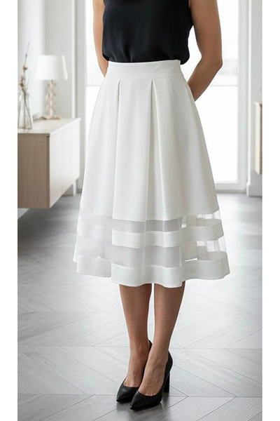 dml giyim Tulle detail skirt