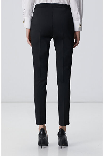 Network Siyah Kemeri Lastik Detaylı Pantolon