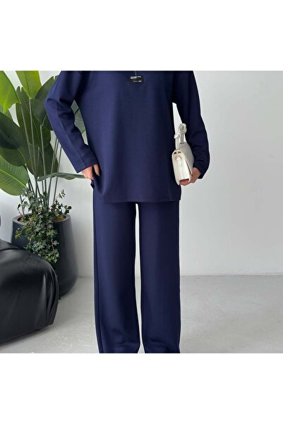 Tarzımızbir Half-Zip Modal Fabric Top and Bottom Hijab Tracksuit Set