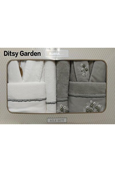 Özdilek DITSY GARDEN AİLE SETİ Krem-Gri