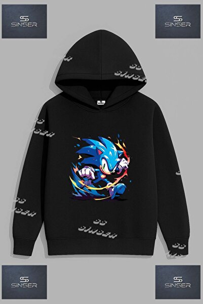 SS SİNSER سويت شيرت للجنسين من SWEAT بطباعة 'رسم سونيك كوسان' مطبوع