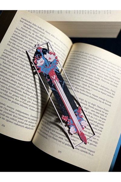 Gece Çiçeği Kılıcı 2 Kitap Ayracı - Fantastik Romantik Kitap Ayracı 3D Baskı