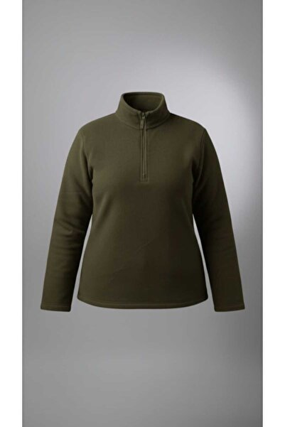 Symirna γυναικείο φούτερ με μισό φερμουάρ από ύφασμα πολικό