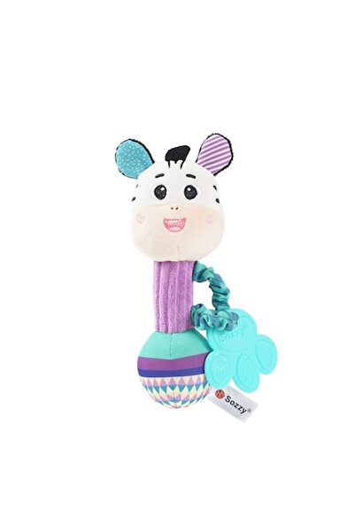 MauMau Jucărie senzorială de pluș moale pentru bebeluși - Animal educativ, 19 cm