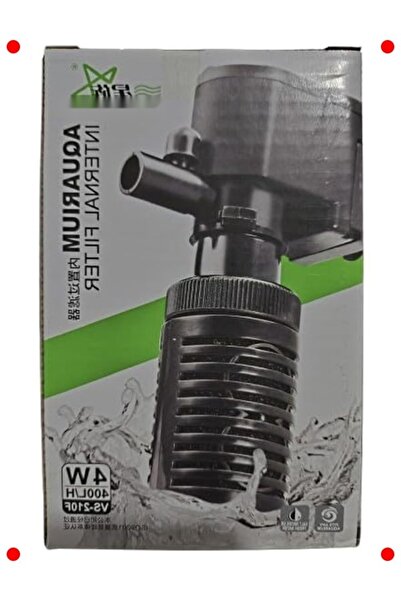 ulupazarlama فلتر داخلي لحوض السمك، 400 لتر/ساعة، 4 واط