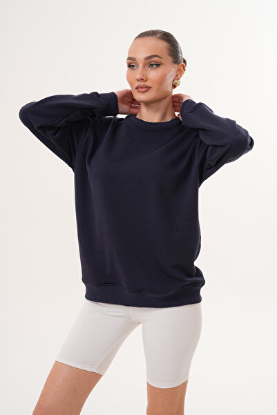 Syla Studio GAUL Unisex Bisiklet Yaka Pamuk Basic Sweatshirt