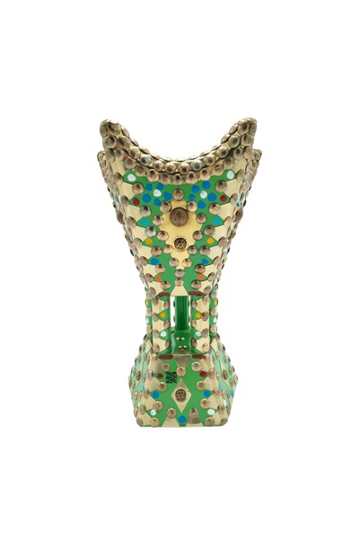 Golden Touch Store مبخرة نحاسية ملونة تقليدية مصنوعة يدويًا