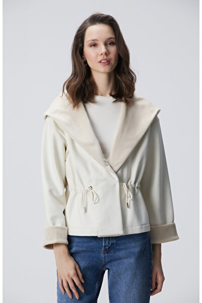 Network Kırık Beyaz Yumuşak Dokulu Örme Ceket