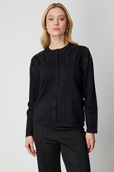 KATREGİYİM On Fashion Stone Patterned Knitwear Cardigan