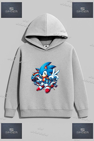 SS SİNSER Hanorac unisex cu imprimeu „SONIC GAME CONSOLE”