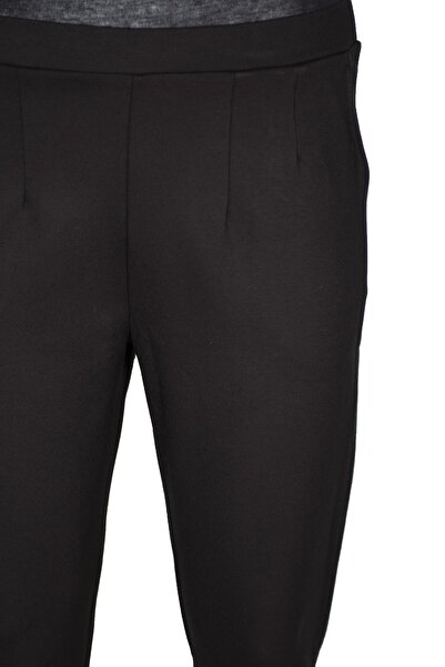 Barem Women's Buse Comfortable Fit Side Pocket Medium Thick Steel Black Trousers