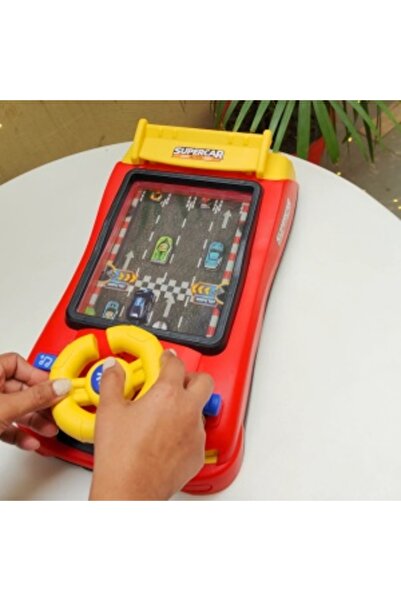 Junios Interactive racing steering wheel game for children - Red