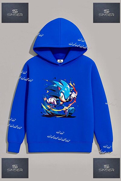 SS SİNSER سويت شيرت للجنسين من SWEAT بطباعة 'رسم سونيك كوسان' مطبوع