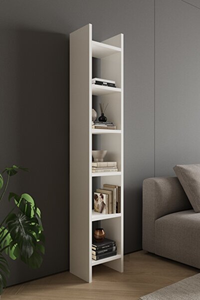 CLASSY HOME TASARIM CLASSY 106URAZ 5 RAFLI KİTAPLIK BEYAZ