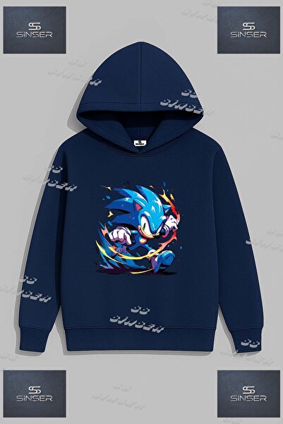 SS SİNSER سويت شيرت للجنسين من SWEAT بطباعة 'رسم سونيك كوسان' مطبوع