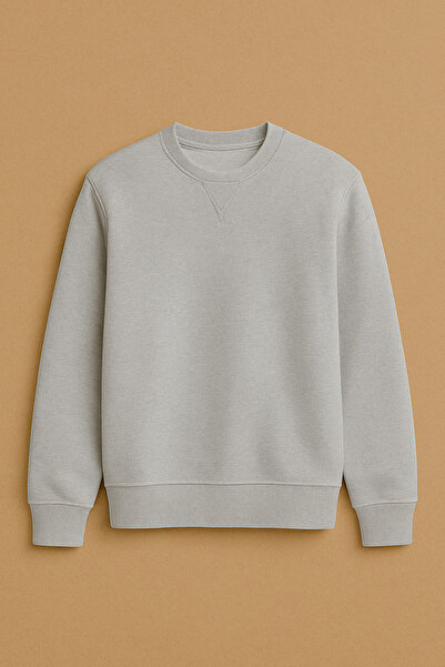 DeFacto 3iplik şardonlu soğuk geçirmez basıc unisex sweatshirt