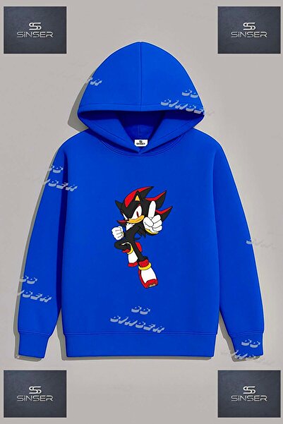 SS SİNSER Hanorac unisex cu imprimeu "SONIC BLACK SIGN POINTER"